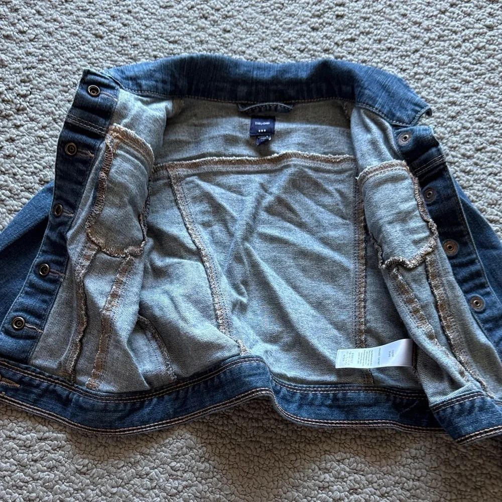 GAP Kids Dark Blue Denim Jacket with Button Front